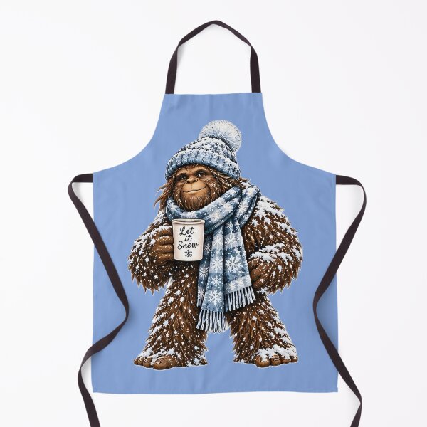 Item preview, Snowy Christmas Sasquatch – Cute Winter Bigfoot designed and sold by SimplyJamee.