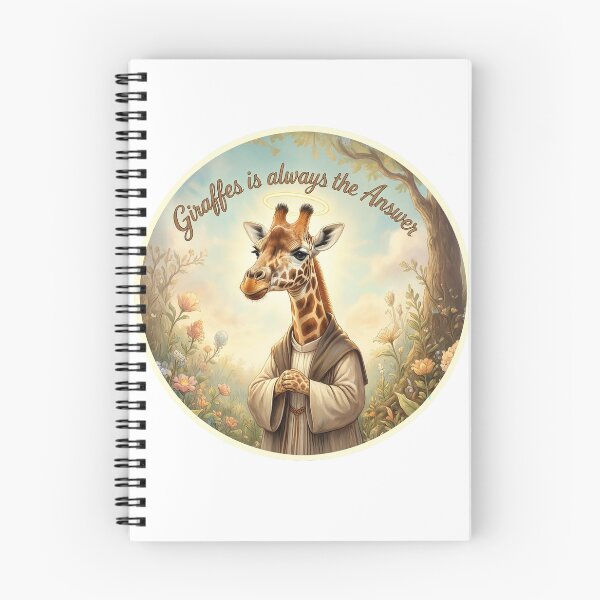 Item preview, Funny Giraffes is Always the Answer Holy Saint Giraffe Graphic Design designed and sold by NotSoSubtleRosiePeas.