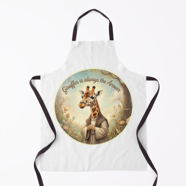 Item preview, Funny Giraffes is Always the Answer Holy Saint Giraffe Graphic Design designed and sold by NotSoSubtleRosiePeas.