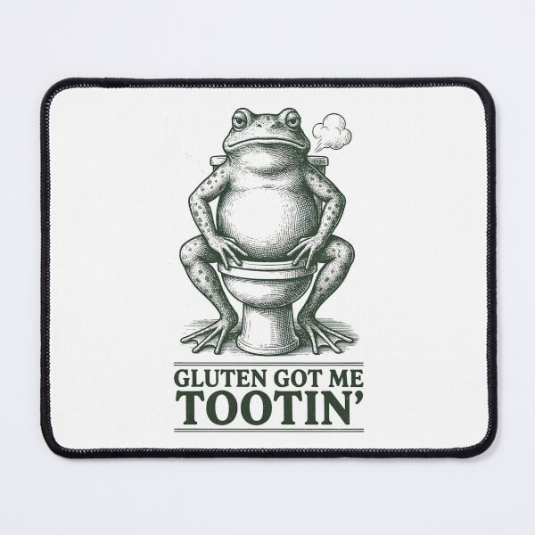 Item preview, Gluten Got Me Tootin Funny Frog Toilet Humor Celiac, Gluten Free designed and sold by Dabbing Turtle Designs.