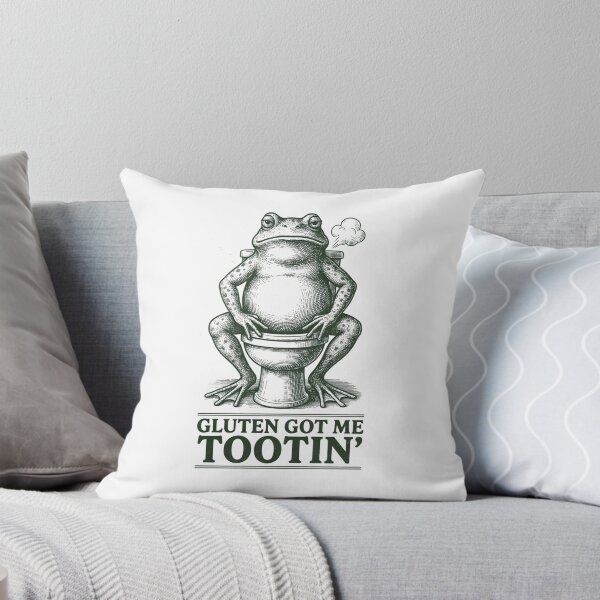 Item preview, Gluten Got Me Tootin Funny Frog Toilet Humor Celiac, Gluten Free designed and sold by Dabbing Turtle Designs.