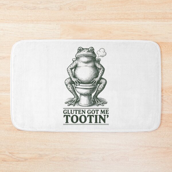 Item preview, Gluten Got Me Tootin Funny Frog Toilet Humor Celiac, Gluten Free designed and sold by Dabbing Turtle Designs.