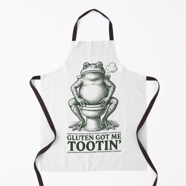 Item preview, Gluten Got Me Tootin Funny Frog Toilet Humor Celiac, Gluten Free designed and sold by Dabbing Turtle Designs.