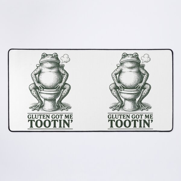 Item preview, Gluten Got Me Tootin Funny Frog Toilet Humor Celiac, Gluten Free designed and sold by Dabbing Turtle Designs.