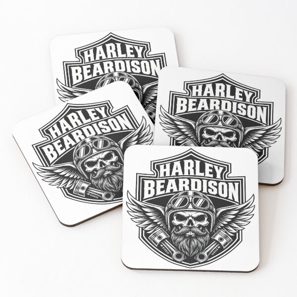 Item preview, Harley Beardison Biker Skull – Bearded Motorcycle Rider designed and sold by Moto Wear .