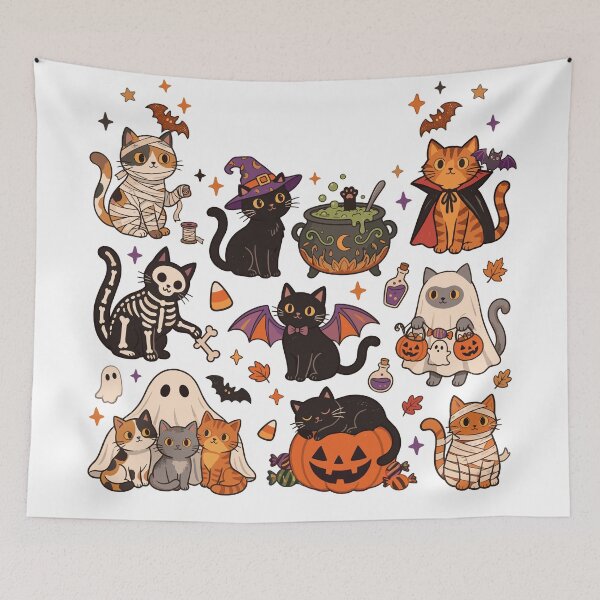 Item preview, Happy Halloween, Kitty! designed and sold by JOSUQ.