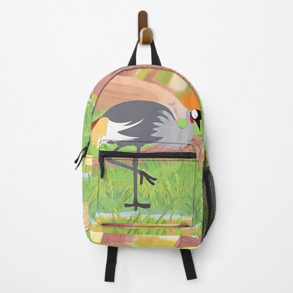 Artikelvorschau, Verspielte Illustration eines Graukronenkranichs | Kunstdruck mit afrikanischer Tierwelt entworfen und verkauft von BLUESKY11a.