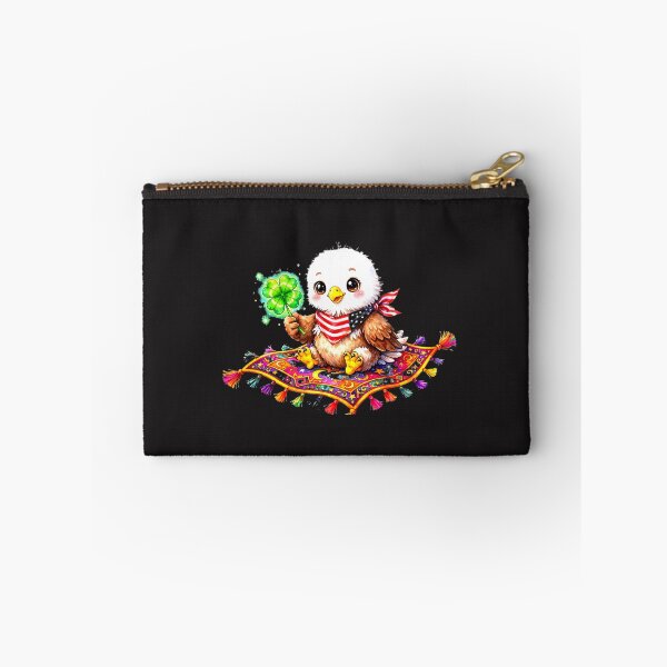 Item preview, Lucky Baby Bald Eagle on Magic Flying Carpet - Cute American Eagle Holding Shamrock - Vivid Patriotic Flying Carpet Sticker designed and sold by HoMya.