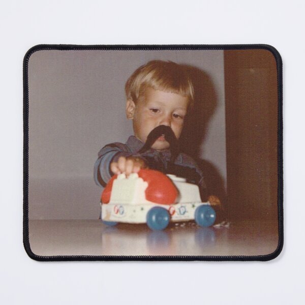 Item preview, Mustache Boy on Telephone designed and sold by rufpeg.