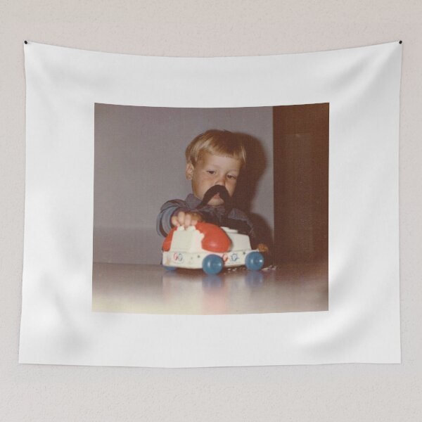 Item preview, Mustache Boy on Telephone designed and sold by rufpeg.