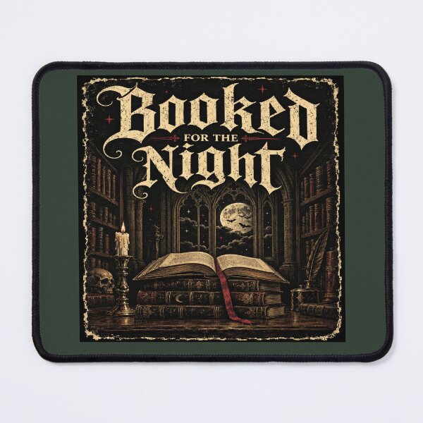Item preview, Gothic Book Lover — Booked for the Night designed and sold by POD DYNASTY | Original Print On Demand T-Shirt Graphics.