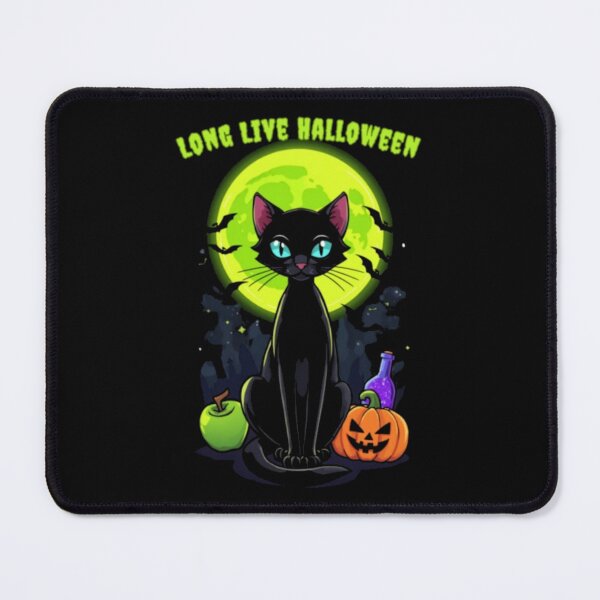 Item preview, Long Live Halloween Black Cat Green Moon designed and sold by alvablakefg.