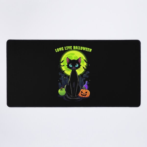 Item preview, Long Live Halloween Black Cat Green Moon designed and sold by alvablakefg.