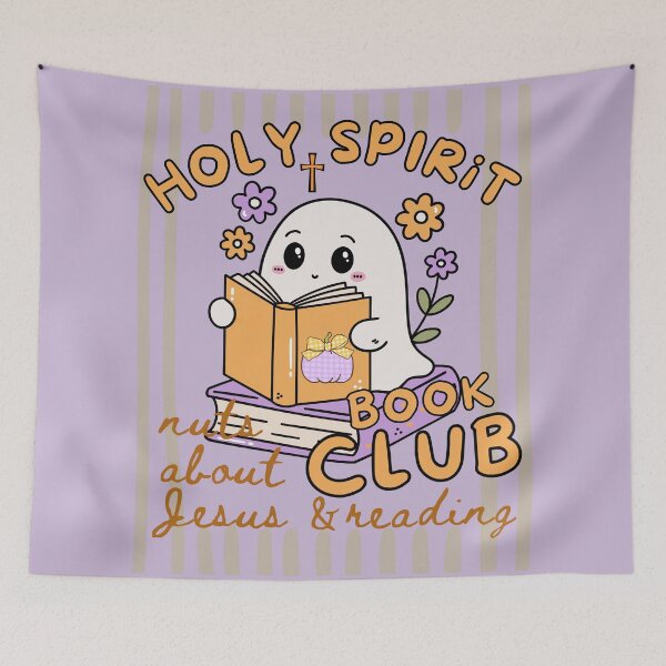 Item preview, Holy Spirit Book Club Nuts About Jesus and Books Love Fall Cute Ghost Reading Bookish designed and sold by Forevermore.