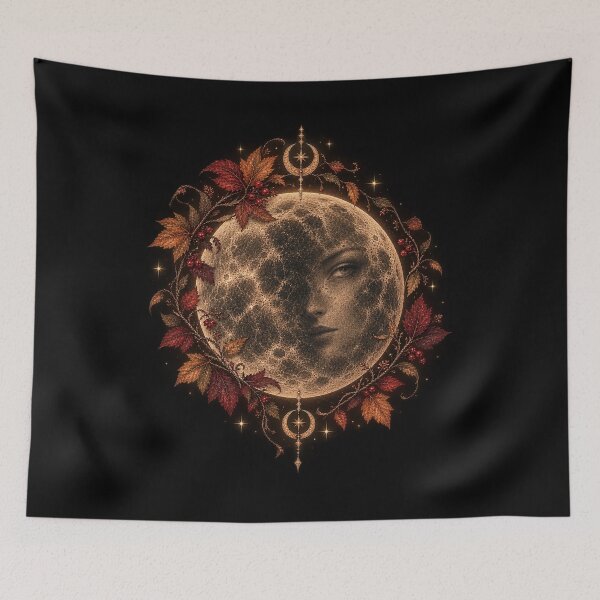 Item preview, Hidden Moon – Gothic Autumn Witchy Design designed and sold by Scarlett-Goods.