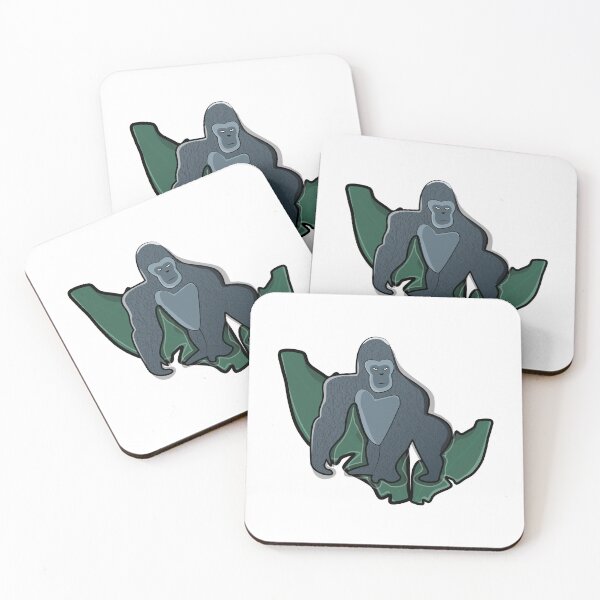 Item preview, Cute Gorilla Jungle Animal – Colorful Wildlife Cartoon Art designed and sold by ForcePrint.