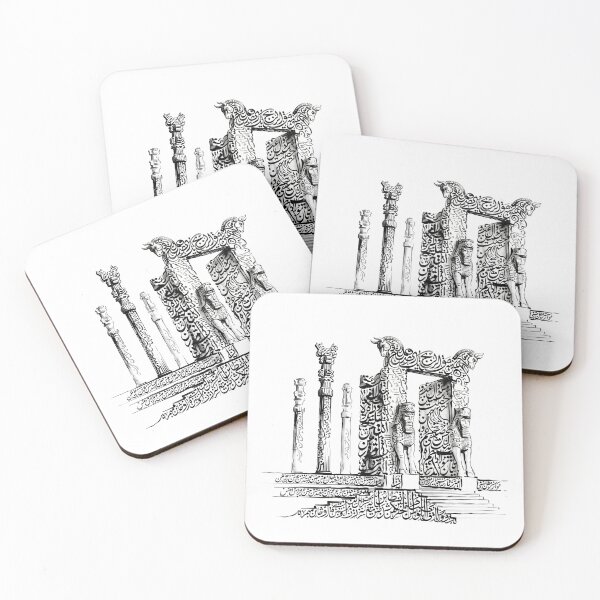 Item preview, Persian Calligraphy Persepolis Ancient Iranian Columns Traditional Typography Art designed and sold by yousefi.