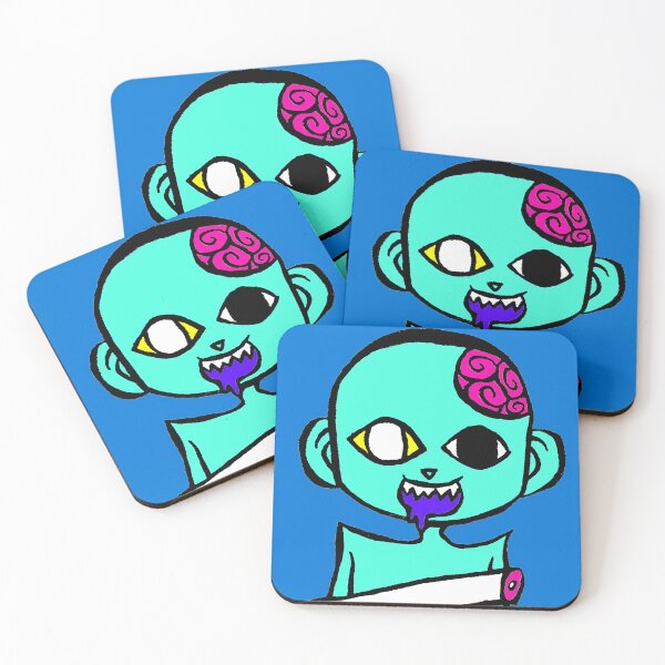 Item preview, Bright Blue Brain Zombie designed and sold by Mimzalblida.