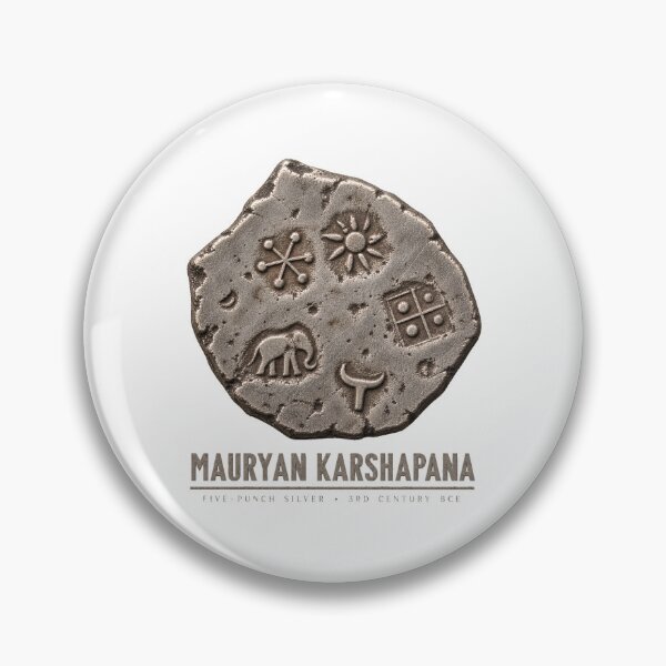 Item preview, Mauryan Karshapana — Ancient Indian Punch-Marked Silver Coin designed and sold by Larkfound Studio.
