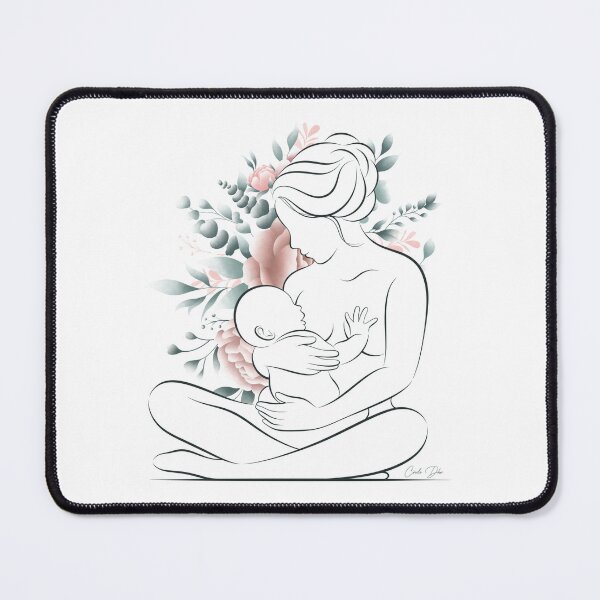 Item preview, Gentle Breastfeeding and Motherhood Illustration – Maternal Love / Baby Shower and Mother's Day Gift designed and sold by CecileDhvArt.