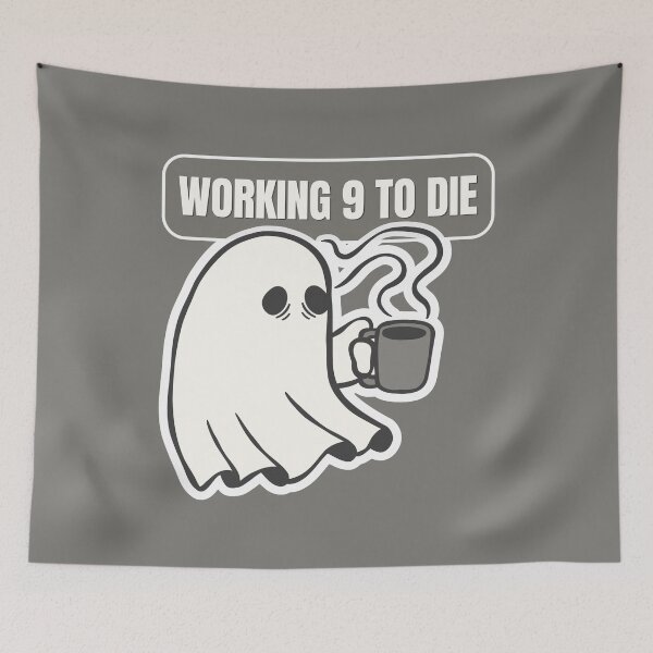 Item preview, Working 9 to Die Halloween Pun Funny 9 to 5 Parody designed and sold by pulse_retail.