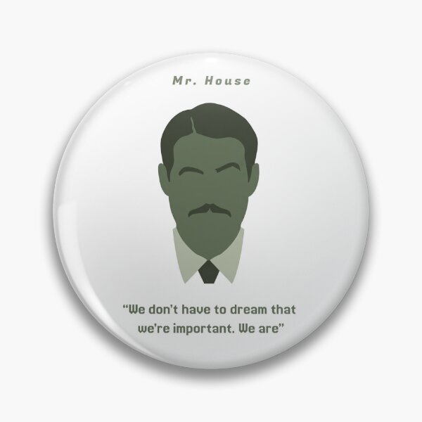 Item preview, Mr. House - Minimalist Fallout Portrait & Quote Art designed and sold by qfa Originals.