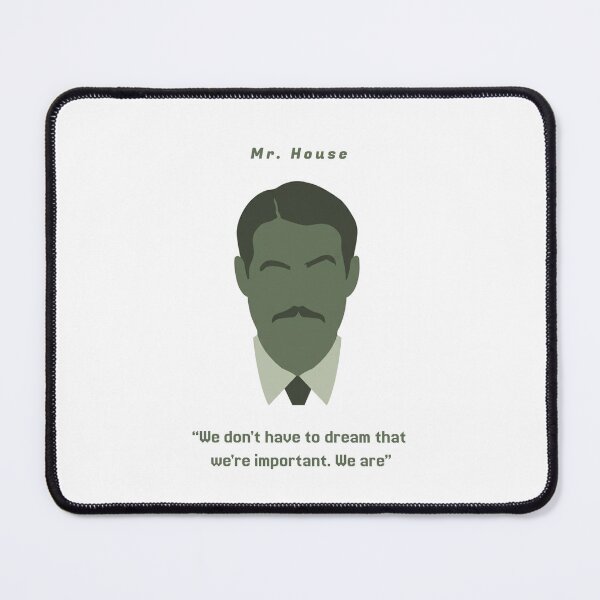 Item preview, Mr. House - Minimalist Fallout Portrait & Quote Art designed and sold by qfa Originals.