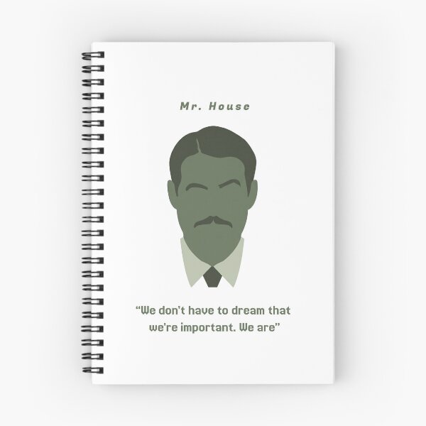 Item preview, Mr. House - Minimalist Fallout Portrait & Quote Art designed and sold by qfa Originals.