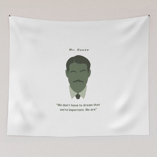 Item preview, Mr. House - Minimalist Fallout Portrait & Quote Art designed and sold by qfa Originals.
