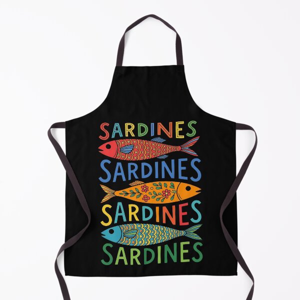 Item preview, Colorful Sardine Fish Art Retro Folklore Design designed and sold by Azrou shop.