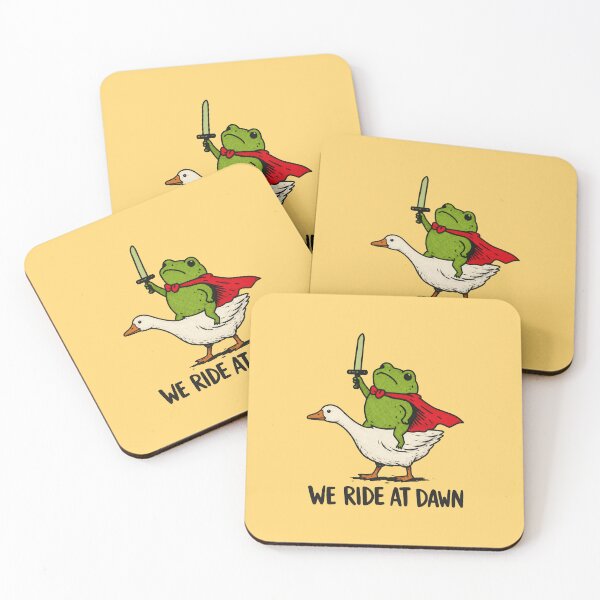 Item preview, Huzzah Frog Knight We Ride at Dawn designed and sold by olosra.