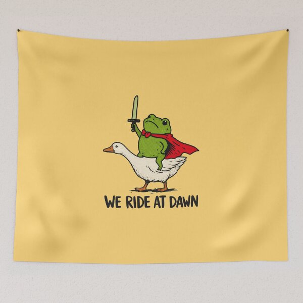 Item preview, Huzzah Frog Knight We Ride at Dawn designed and sold by olosra.