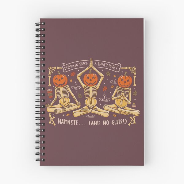 Item preview, Namaste pumpkin head skeletons designed and sold by Mimo & Co..