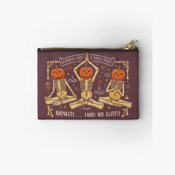 Item preview, Namaste pumpkin head skeletons designed and sold by Mimo & Co..