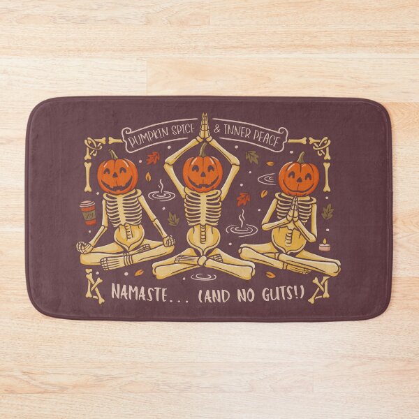 Item preview, Namaste pumpkin head skeletons designed and sold by Mimo & Co..