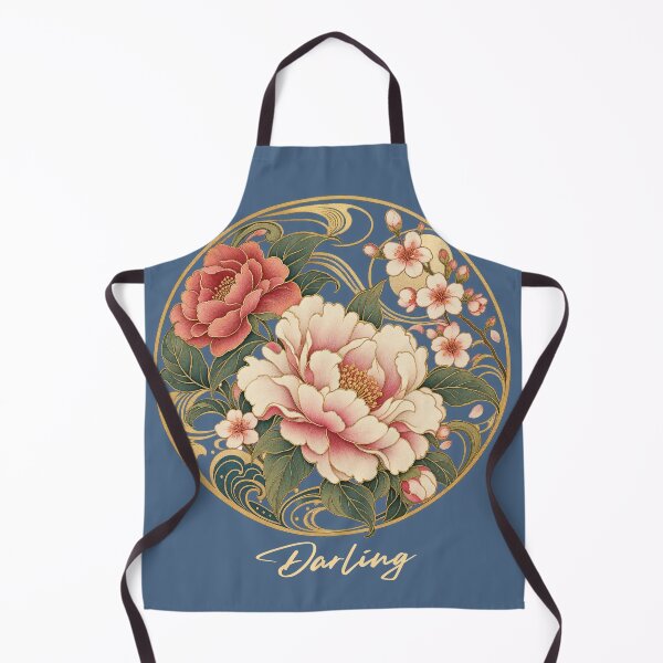 Item preview, Darling Japanese Noveau In Navy Blue designed and sold by lifeinspired4u.