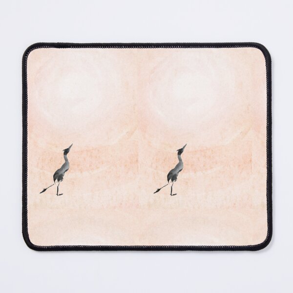 Item preview, Japanese Style Bird Art Print, Sumi-e Inspired Ink Painting, Delicate Peach Watercolor Decor designed and sold by NataliaFlaherty.