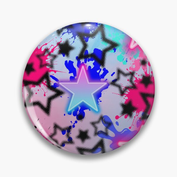 Item preview, Cybercore Neon Stars Scenecore Pattern designed and sold by Side By Side Studio.