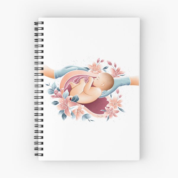 Item preview, Gentle Illustration of Birth and Motherhood - Baby, Caring Hands and Flowers designed and sold by CecileDhvArt.