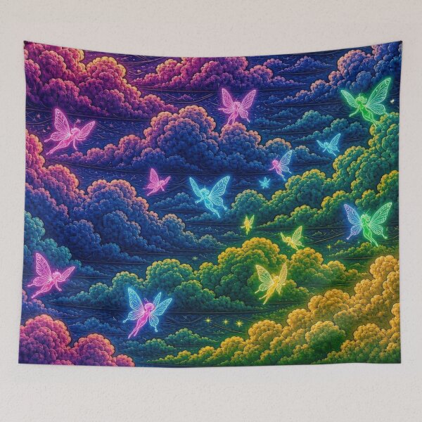 Item preview, Neon Fairy Queen in Rainbow Magic Clouds designed and sold by Breezes-of-Ida.