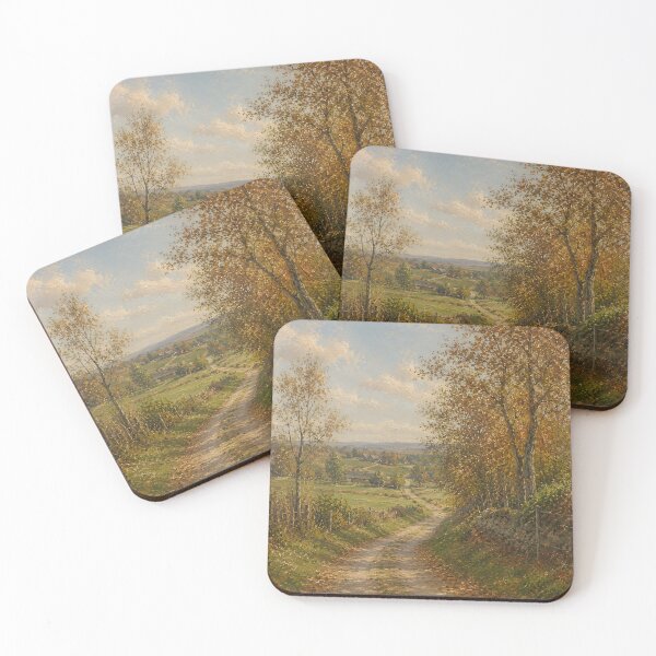 Artikelvorschau, Autumn Countryside Path Landscape Painting entworfen und verkauft von GutyzDesignsES.