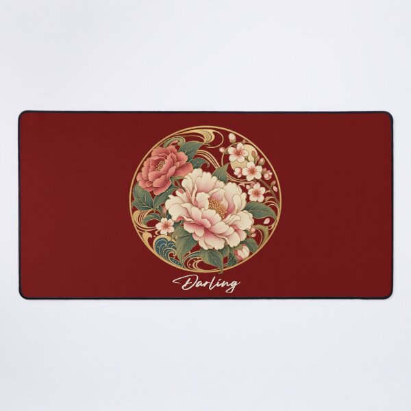 Item preview, Darling Japanese Noveau In Bordeaux designed and sold by lifeinspired4u.