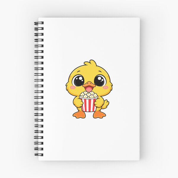 Item preview, Cute Kawaii Duck With Popcorn designed and sold by Eternalski.