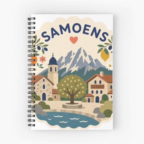 Item preview, Samoens France Travel Souvenir Modern Folk Art designed and sold by VisualArtsOasis.