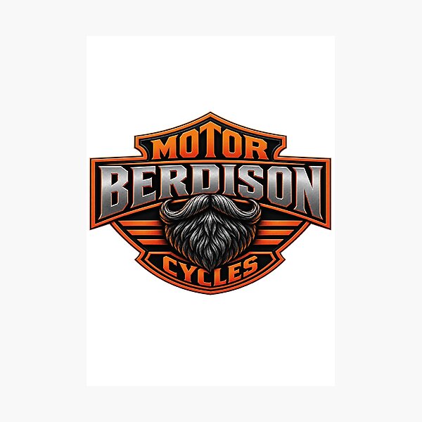 Item preview, Copy of Harley Beardison Biker Skull – Bearded Motorcycle Rider designed and sold by Moto Wear .