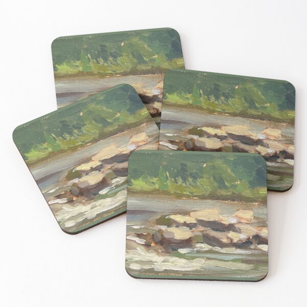 Item preview, River Rocks Plein Air Painting designed and sold by lunniegallery.