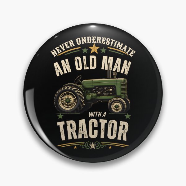 Item preview, Never Underestimate An Old Man With A Tractor Retro Vintage Gifts designed and sold by LeSoniPapaPrint.