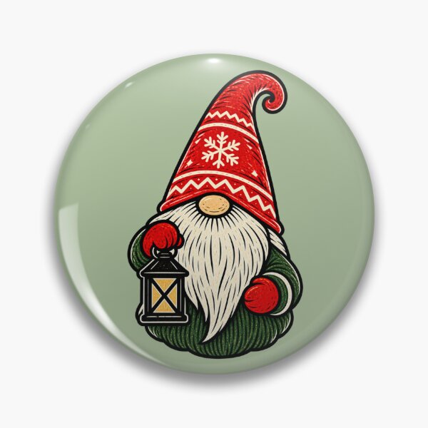 Item preview, Christmas Gnome With Glowing Lantern designed and sold by Everwood Art Studio.