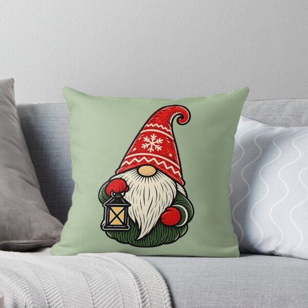 Item preview, Christmas Gnome With Glowing Lantern designed and sold by Everwood Art Studio.