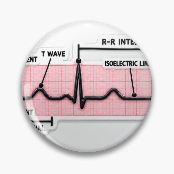 Item preview, EKG Rhythm Strip Interpretation 3D Nursing Student Sticker designed and sold by isokinetic.
